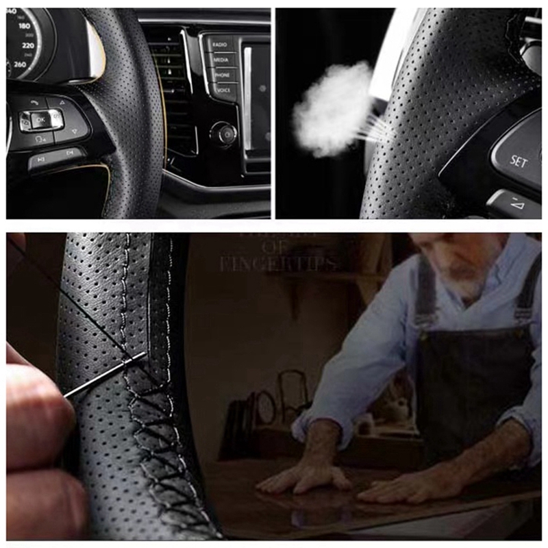 DIY Black Genuine Leather Carb - огляд і ціна Fishing Boat Steering Wheel